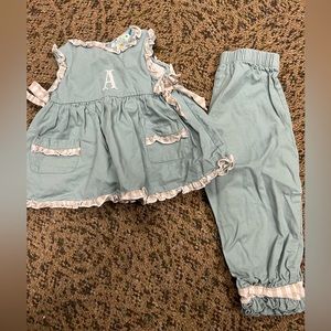 Girl boutique outfit “A” monogram